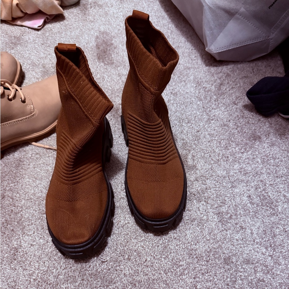 Sweater-Fit Boots NWOT - Picture 2 of 5